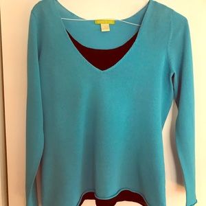Sigrid Olsen V-neck knit sweater